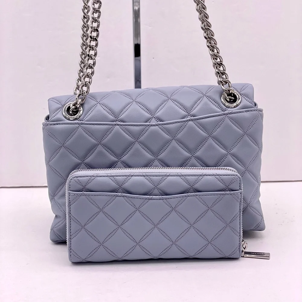 kate spade Natalia Medium Quilted Chain Shoulder Bag with Matching Wallet